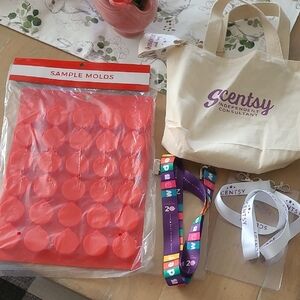 Scentsy Independent Consultant Sample Molds & Branded Accessories in Red